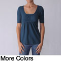 Illusion Junior's Tie-back Babydoll Half Sleeve Top