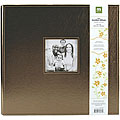 Best online information on leather export Faux Leather Metallic Bronze Postbound Window Album (12x12)
