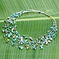 Silverplated Brass 'Cool Shower' Pearl Necklace (6 mm) (Thailand)