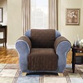 Sure Fit Quilted Suede Chocolate Chair Pet Throw