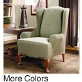 Sure Fit Stretch Stripe Wing Chair Slipcover