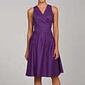 Sandro Women's V-neck Stretch Cotton Poplin Wrap Dress