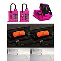 Pink Strap/ Aero Bubble Gum TSA Lock Set