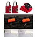 Red Strap/ Aero Red TSA Lock Set