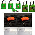 Aero Lime Green TSA Locks with Green Padlocks (Set of 2)
