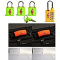 Global Yellow TSA Lock with Neon Yellow Padlocks