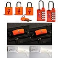 Global Orange TSA Locks with Orange Padlocks (Set of 2)