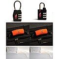 Safe Skies TSA Approved Rubberized 2-piece Luggage Lock Set
