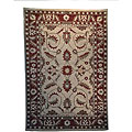 Afghani Hand-knotted Vegetable Dye Oushak Ivory Wool Rug (9'6 x 13'8)