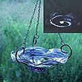 Echo Valley Illuminary Hanging Blue Birdbath