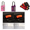 Safe Skies 3-piece TSA Rainbow Strap Luggage Lock Set