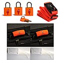 Safe Skies 4-piece Orange Strap / TSA Luggage Lock Set