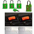 Safe Skies 4-piece Neon Green TSA Luggage Lock Set