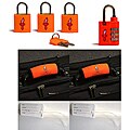 Safe Skies 4-piece Neon Orange TSA Luggage Lock Set
