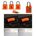 Safe Skies 4-piece Neon Orange TSA Luggage Lock Set