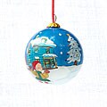 Winter Scene Glass Christmas Ornaments (Case of 60)