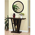 Taree Round Red Cocoa Beveled Mirror