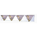 Medallion 4-light Brass Bath Wall Sconce