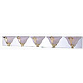 Medallion 5-light Brass Bath Wall Sconce