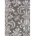 Hand-tufted Metro Foral Grey Wool Rug (8' x 10')