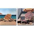 Kristen Funkhouser 'Beach and July Beach' 2-piece Canvas Art Set