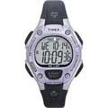 Timex Women's T5E971 Ironman Traditional 30-Lap Black/Silvertone/Purple Watch