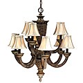 9-light Antique Silver Leaf Chandelier