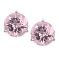 14k White Gold Pink Amethyst Martini Stud Earrings