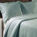 Free correlative facts on Cotton Machine Vashon 3-piece Quilt Set- Blue