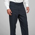 Sansabelt Men's Charcoal Blue Gabardine Twill Trousers