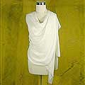 Silk and Cashmere Wool 'Purity' Shawl (India)