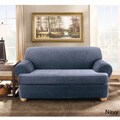 Sure Fit Stretch Stripe 2-piece T-cushion Sofa Slipcover