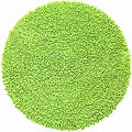 Hand-woven Green Chenille Rug (3' x 3')