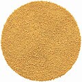Hand-woven Yellow Chenille Rug (3' x 3')