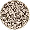 Handmade Cambridge Brown Wool Rug (8' Round)