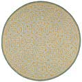 Handmade Cambridge Blue Wool Rug (6' Round)