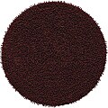 Hand-woven Brown Chenille Shag Rug (3' Round)