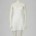 Illusion Women's White Stretch Lace Chemise and Coat