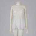 Illusion Women's White Floral Chiffon Chemise