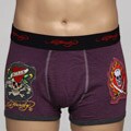 Ed Hardy Men's Skull Patchwork Trunk Underwear