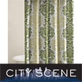 City Scene Damask Key Lime Cotton Shower Curtain