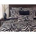 Black/ White Zebra Print Twin-size Microplush Comforter Set