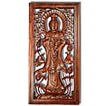 Suar Wood Quan Yin Wall Plaque (Indonesia)
