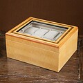 Glass-top Maple Wood Watch Box