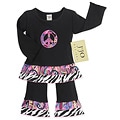 JoJo Designs Girls' 2-piece Floral Peace Sign Outfit