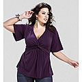 Essential data on silhouette rimless eyeglass frames Kiyonna Women's Plus-size 'Abby' Twist-front Top