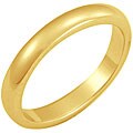 14k Gold Overlay Terete Tapered Band (3 mm)