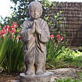 Stone Standing Buddha Monk Sculpture (Indonesia)