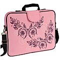 Fuji Depot 15.6-inch 'Pink Butterfly' Handled Laptop Sleeve