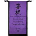 Cotton Awakening Symbol and Buddha Quote Scroll (Indonesia)